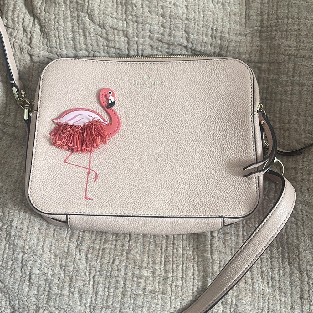 Kate spade light pink flamingo crossbody